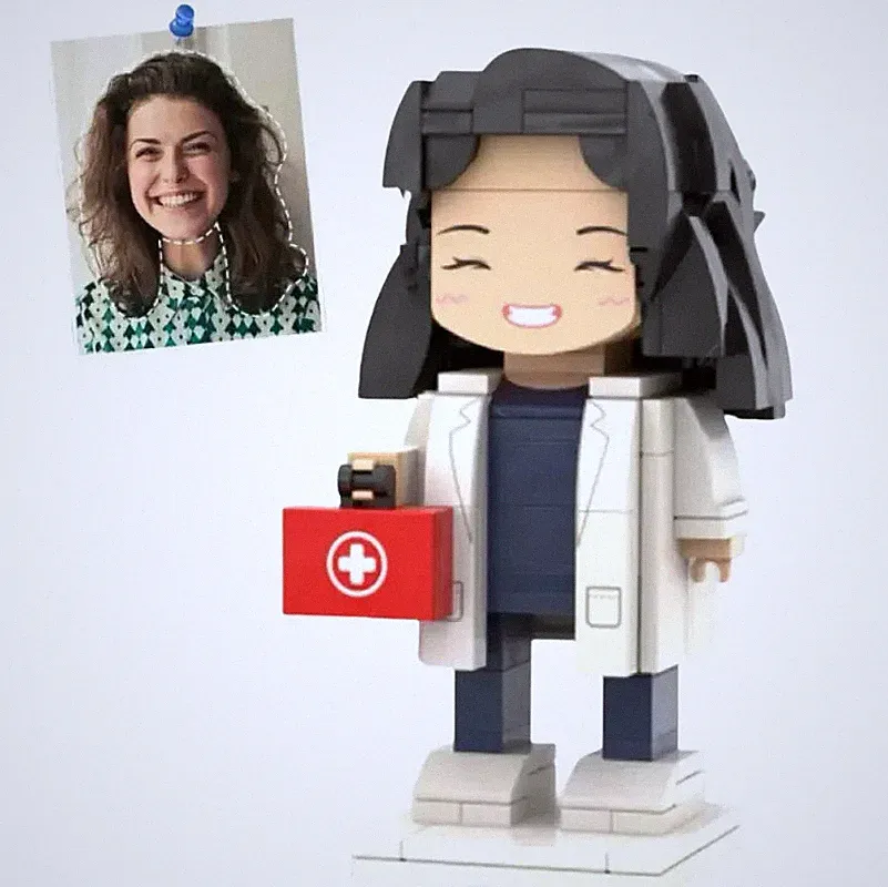 Custom Nurse Figurine from Photo | Personalized Gift for Healthcare Heroes